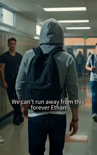 Frame ep03-f03 from episode 3 — Caleb will not let Ethan avoid him (ep3; subtitles as aired — We can't run away from this forever, Ethan.)