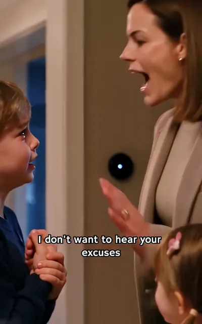 Frame ep02-f02 from episode 2 — Lorna scolds Ronan (ep2; subtitles as aired — I don't want to hear your excuses. You're supposed to use your strength to protect people, not hurt them.)