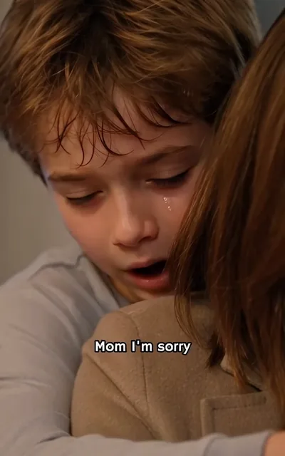 Frame ep03-f01 from episode 3 — Ronan apologizes to his mother (ep3; subtitles as aired — Mom, I'm sorry.)
