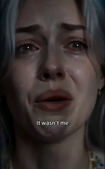 Frame ep03-f01 from episode 3 — Cecilia crying after the dungeon accusation (ep3; subtitles as aired — It wasn't me.)