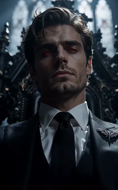 Frame ep05-f01 from episode 5 — Lucian revealed on the throne with red eyes (ep5; subtitles as aired — A pure blood bride who dares to sacrifice herself to me.)
