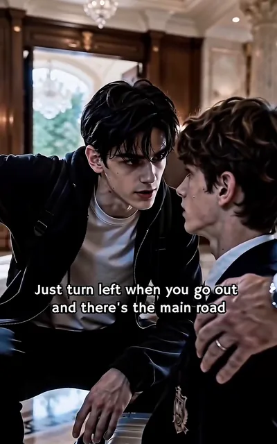 Frame ep01-f02 from episode 1 — The two young men face off (ep1; subtitles as aired — Why are you putting on this show?)