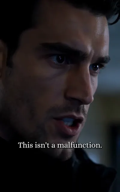 Frame ep04-f00 from episode 4 — Mason at the care center (ep4; subtitles as aired — This isn't a malfunction. This is murder.)