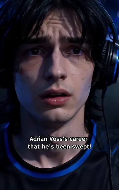 Frame ep01-f00 from episode 1 — Adrian as the retired champion with headphones (ep1; subtitles as aired — Adrian Voss, it's clear that he's a legend.)