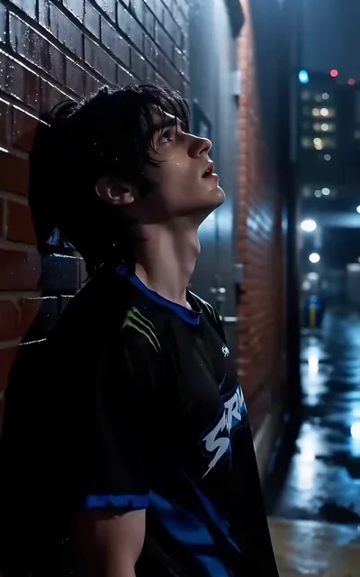 Frame ep01-f01 from episode 1 — Noah looking up at night after finding him (ep1; subtitles as aired — I've been looking for you for four years.)