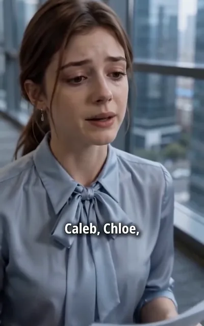 Frame ep04-f02 from episode 4 — Ivy at the office, guilty (ep4; subtitles as aired — Caleb is so good to me, yet I betrayed him.)