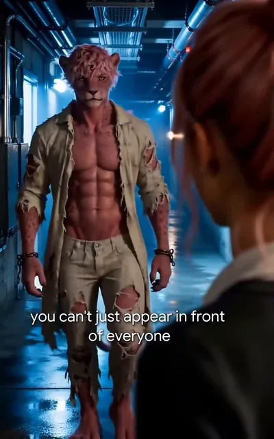 Frame ep03-f02 from episode 3 — PAX appears in front of everyone (ep3; subtitles as aired — You cannot just appear in front of everyone.)