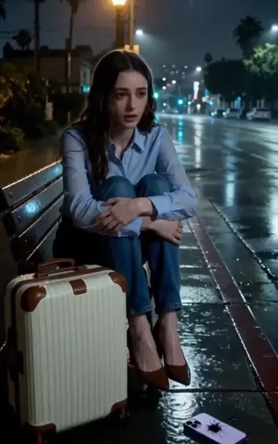 Frame ep03-f00 from episode 3 — Sienna arrives broken in Los Angeles (ep3; subtitles as aired — Los Angeles, is this your welcoming gift to me? Alexander, you're insane.)