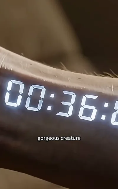 Frame ep03-f03 from episode 3 — The crimson timer close-up (ep3; subtitles as aired — System error locating corrupted memory blocks.)