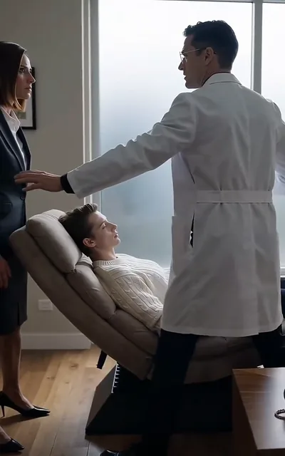 Frame ep04-f00 from episode 4 — Lila storms in (ep4; subtitles as aired — This patient is completely volatile and highly dangerous.)