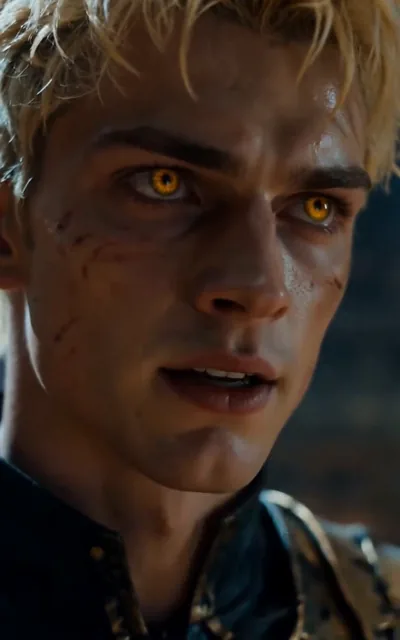 Frame ep02-f01 from episode 2 — Kane stands accused (ep2; subtitles as aired — Kane, son of the Dragon Commander accused of killing your father, treason and colluding with the undead dragon Erikos. How do you plead?)