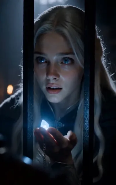 Frame ep03-f01 from episode 3 — The dragon crystal in her hand (ep3; subtitles as aired — I'll find the proof. I'll fix this.)