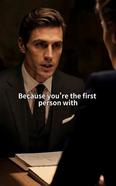 Frame ep03-f03 from episode 3 — Alexander across the table from Claire (ep3; subtitles as aired — Because you're the first person with independent authority who was willing to follow the numbers all the way through.)