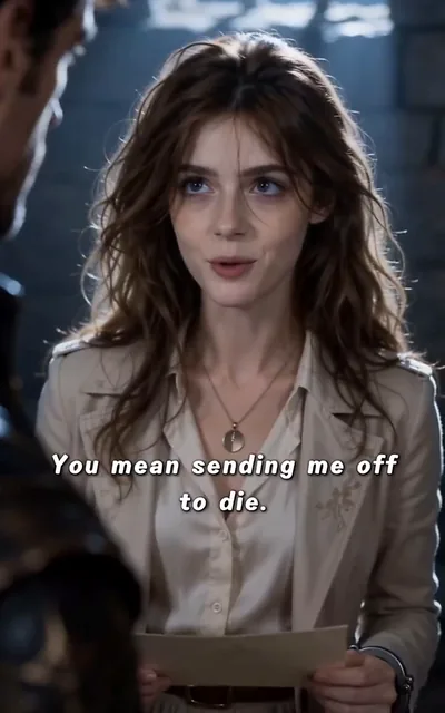 Frame ep01-f02 from episode 1 — Tove hears the plan (ep1; subtitles as aired — You mean sending me off to die.)
