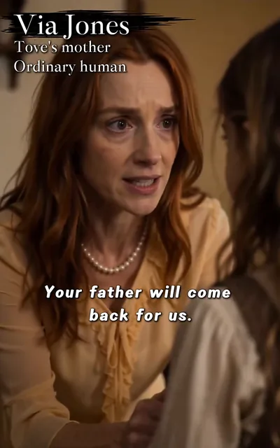 Frame ep03-f00 from episode 3 — Via Jones, Tove's mother in memory (ep3; subtitles as aired — Your father will come back for us.)
