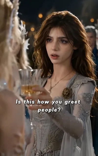 Frame ep04-f03 from episode 4 — Tove among the court (ep4; subtitles as aired — I am from the Beast Clan.)