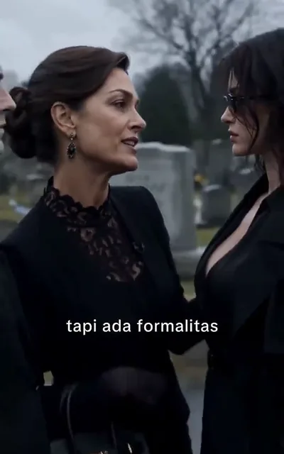 Frame ep01-f00 from episode 1 — The funeral scene (ep1; subtitles as aired — Watching you sing this makes me sick.)