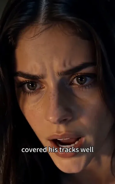 Frame ep02-f00 from episode 2 — Vivian angry close-up (ep2; subtitles as aired — Covered his tracks well.)