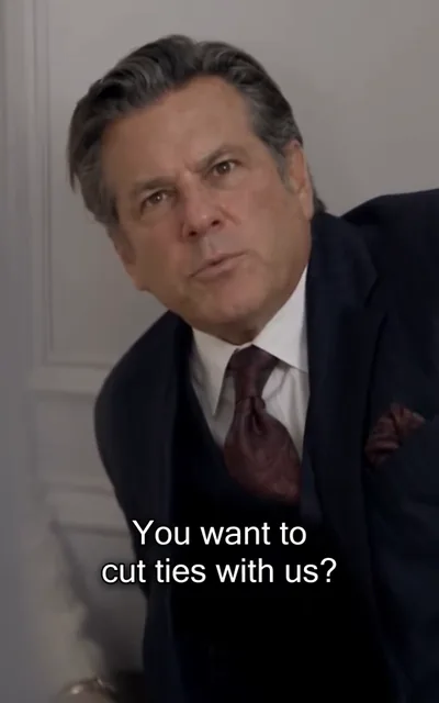 Frame ep02-f02 from episode 2 — The Sterling patriarch (ep2; subtitles as aired — You want to cut ties with us?)