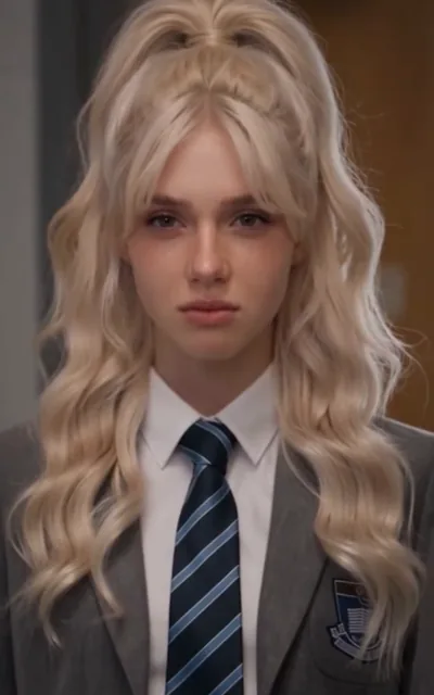 Frame ep04-f03 from episode 4 — Sienna blonde close-up (ep4; subtitles as aired — What do you think you're doing, you peasant?)
