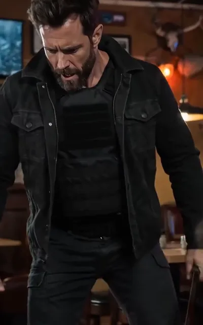 Frame ep02-f00 from episode 2 — Vance in the bar (ep2; subtitles as aired — Camouflage. They hunt by smell and sound.)