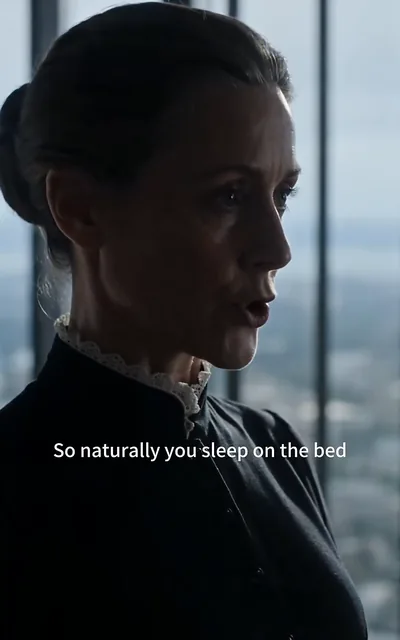 Frame ep03-f01 from episode 3 — The housekeeper tells her the rules (ep3; subtitles as aired — Mr Dante's orders cannot be disobeyed.)