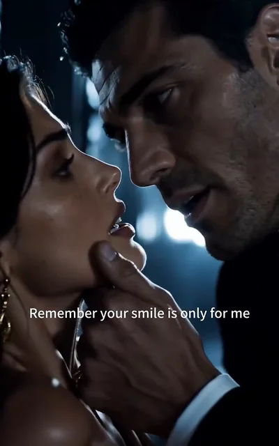 Frame ep05-f03 from episode 5 — Dante grips Lucia's chin (ep5; subtitles as aired — Your smile is only for me.)