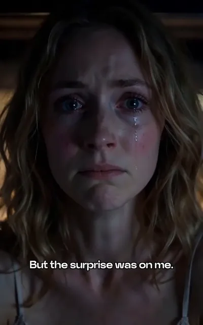 Frame ep01-f00 from episode 1 — Sydney in tears on her birthday (ep1; subtitles as aired — But the surprise was on me.)