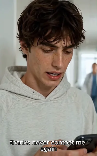 Frame ep01-f02 from episode 1 — Eugene telling Liam he is done (ep1; subtitles as aired — Thanks. Never contact me again.)