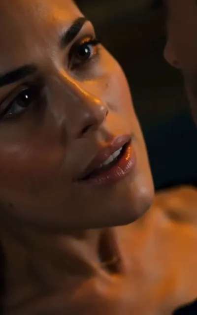 Frame ep01-f02 from episode 1 — Sienna's face close up (ep1; subtitles as aired — Drowning my ex boyfriend's memory.)
