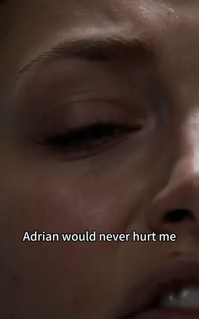 Frame ep01-f00 from episode 1 — The maternity ward fire begins (ep1; subtitles as aired — Adrian would never hurt me.)