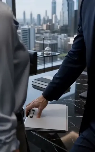 Frame ep06-f02 from episode 6 — The contract marriage offer (ep6; subtitles as aired — I need a wife and you fit the bill. Marry me.)