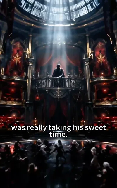 Frame ep02-f05 from episode 2 — auction scene narration (ep2; subtitles as aired — was really taking his sweet time.)