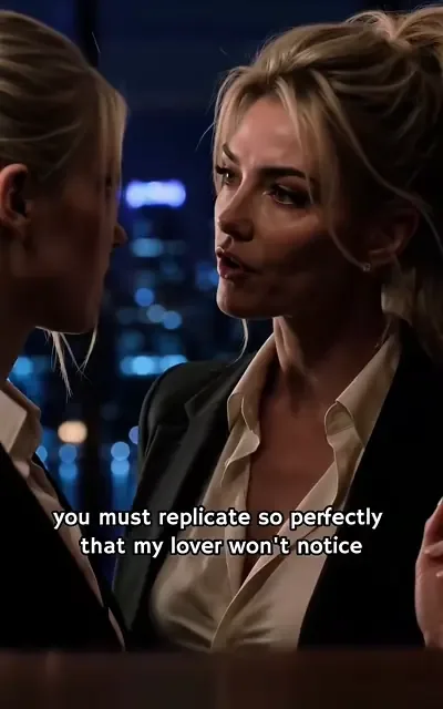 Frame ep01-f03 from episode 1 — The warning to the double (ep1; subtitles as aired — Replicate it so perfectly that my lover won't notice.)