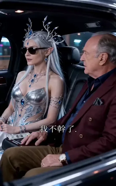 Frame ep03-f01 from episode 3 — A defiant declaration in the back of a car (ep3; subtitles as aired — I quit.)