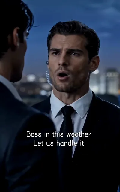 Frame ep02-f04 from episode 2 — Adrian's subordinate urging caution in the storm (ep2; subtitles as aired — Boss in this weather Let us handle it)