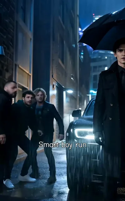Frame ep03-f04 from episode 3 — Adrian arriving to rescue Julian from the thugs (ep3; subtitles as aired — Smart boy run)