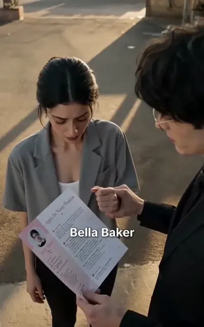 Frame ep02-f01 from episode 2 — Ethan mocks the car-wash-nanny twist (ep2; subtitles as aired — A once great, rich young lady, now a car wash girl.)
