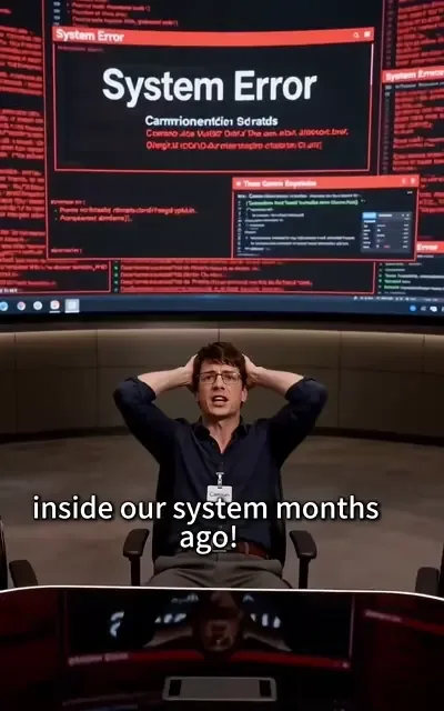 Frame ep04-f02 from episode 4 — Voss on the error (ep4; subtitles as aired — It's not a bug. It's a door. Only I have the key)