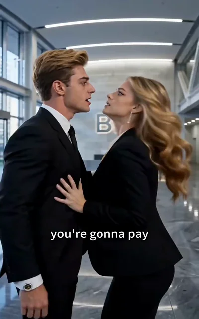 Frame ep02-f05 from episode 2 — his threat in the lobby (recorded as aired, not amplified in marketing) (ep2; subtitles as aired — you're gonna pay)