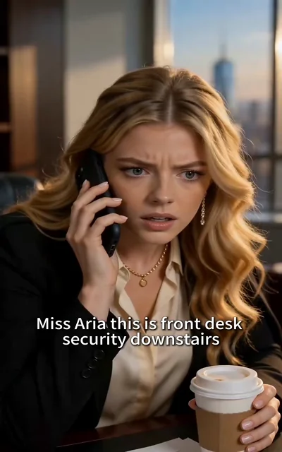 Frame ep03-f04 from episode 3 — she has his name on the building directory (ep3; subtitles as aired — Miss Aria this is front desk security downstairs)