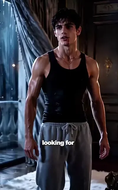 Frame ep01-f02 from episode 1 — Damon on the balcony (ep1; subtitles as aired — It's been ten years)