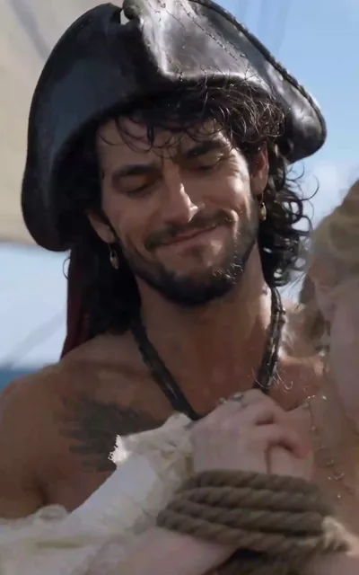 Frame ep02-f02 from episode 2 — The pirate law choice (ep2; subtitles as aired — Marry me, or feed the sharks)