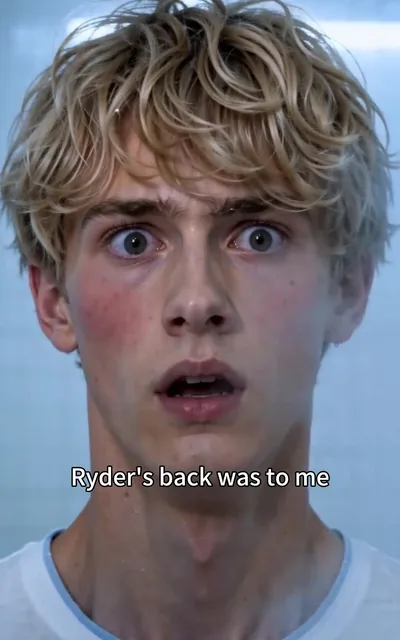 Frame ep02-f02 from episode 2 — Ethan's face flustered (ep2; subtitles as aired — Ryder's back was to me)