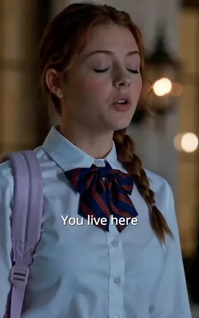 Frame ep03-f00 from episode 3 — Emma in the hallway (ep3; subtitles as aired — You live here)