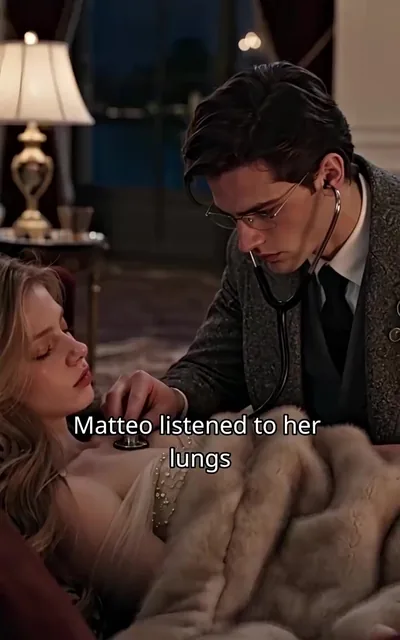 Frame ep03-f00 from episode 3 — The fireplace (ep3; subtitles as aired — Sophia by the fireplace in cashmere)