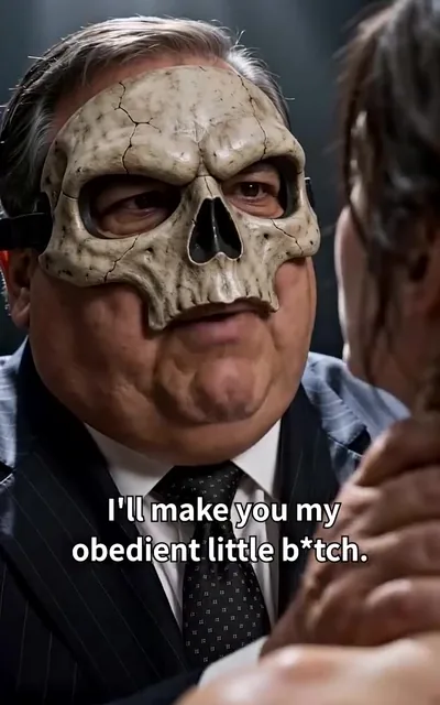 Frame ep01-f04 from episode 1 — A bidder makes his promise (ep1; subtitles as aired — I'll make you my obedient little bitch)