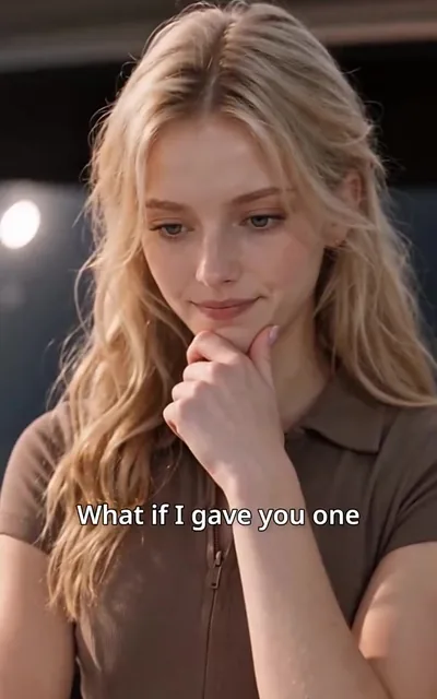 Frame ep03-f04 from episode 3 — Her tease (ep3; subtitles as aired — What if I gave you one)