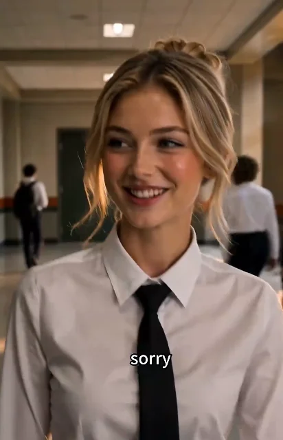 Episode 4 frame: 'sorry' — the hardest word for a rival to say, and the one that changes everything