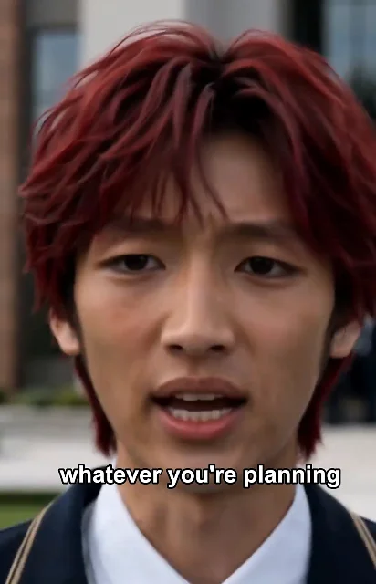 Episode 6 frame: 'whatever you're planning' — suspicion and longing in equal measure